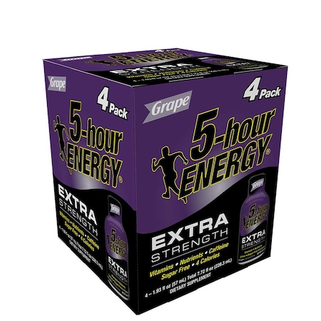5-Hour Energy Extra Strength Grape 1.93 Oz. Bottle, PK48